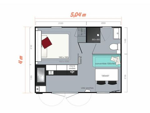 MOBILHOME 2 personnes - Confort 1 chambre