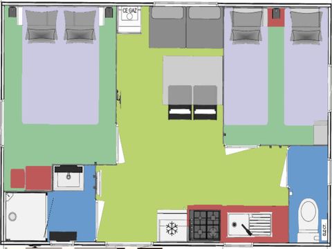 MOBILHOME 4 personnes - Cottage Aubépine 