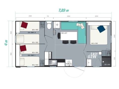 Mobilhome 6 personnes - Super Titania 3CH - 6P