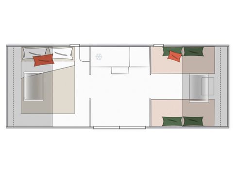 BUNGALOW TOILÉ 4 personnes - TENTE COCO SWEET (Sans sanitaires) (EDEN)