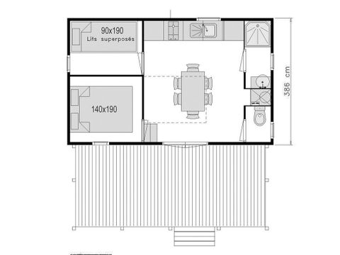 CHALET 4 personnes - K -2 ch. Sapin Confort - DIMANCHE