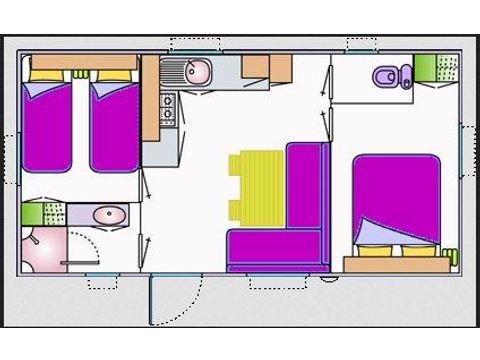 MOBILHOME 4 personnes - Ophéa - 2 chambres