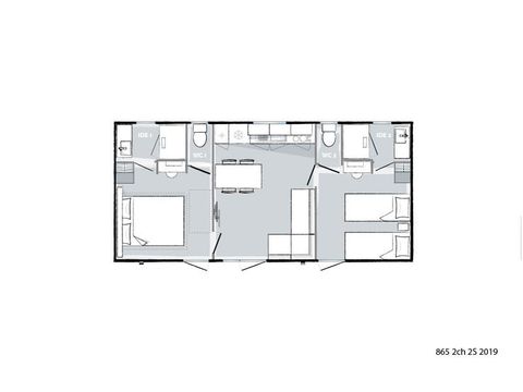 MOBILHOME 6 personnes - Mobilhome 4/6 personnes 2 chambres 2 SDB PREMIUM TV CLIMATISATION LAVE VAISSELLE 6 pers