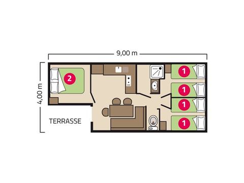 MOBILHOME 6 personnes - Evasion 6 personnes