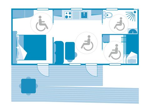 MOBILHOME 4 personnes - COTTAGE 4p 2ch **** PMR
