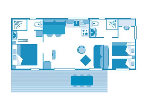 MOBILHOME 4 personnes - COTTAGE TAOS 4p 2ch PREMIUM