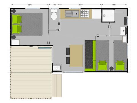 MOBILHOME 4 personnes - COSY (Malaga) -2 chambres 