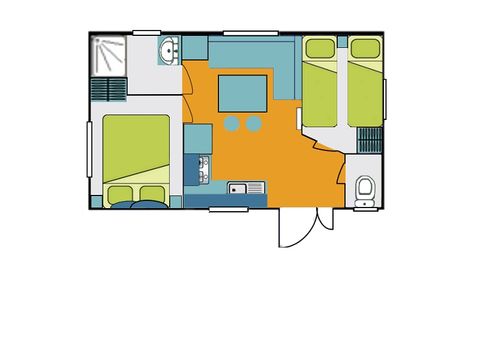 MOBILHOME 4 personnes - Essentiel 2 chambres