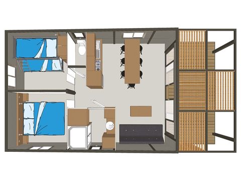 CHALET 7 personnes - Evasion 2 chambres 5/7 personnes