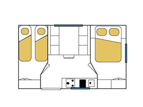 Mobilhome 4 personnes - MINI 18-2 (Bambi) - SANS SANITAIRE