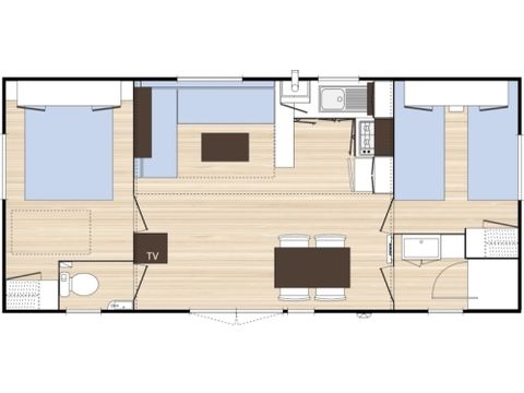 MOBILHOME 4 personnes - Classique 2 chambres