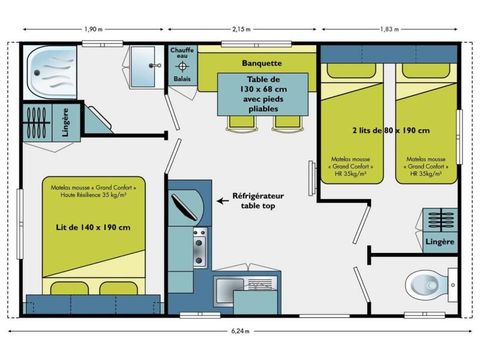 MOBILHOME 4 personnes - GUIRIDEN