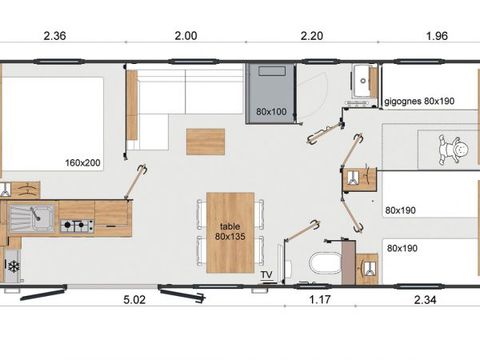 MOBILHOME 6 personnes - BANALEC