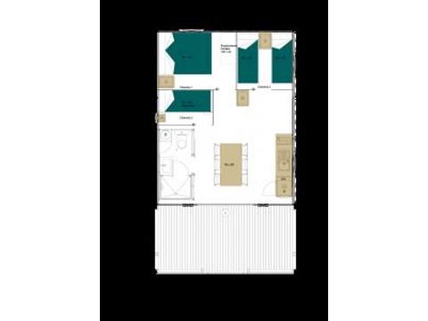Tente en toile et en bois 6 personnes - LODGE GRAND CONFORT TIBYDI