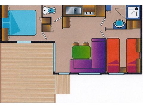 MOBILHOME 4 personnes - Louisiane Pacifique