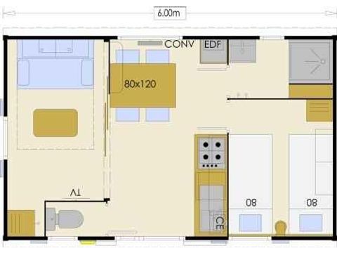 MOBILHOME 4 personnes - Ridorev Bikini