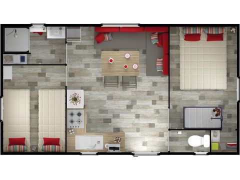 MOBILHOME 6 personnes - Rideau Ibiza Duo