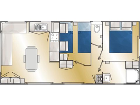 MOBILHOME 4 personnes - 30m² 4 places
