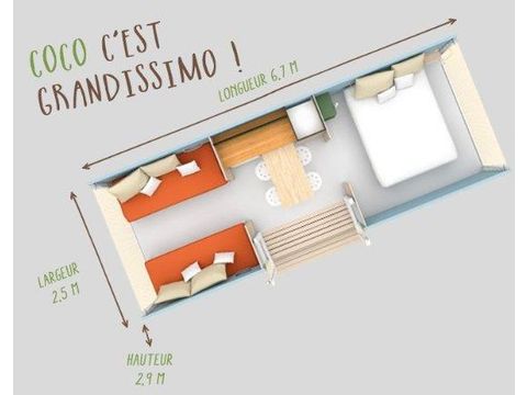 BUNGALOW TOILÉ 4 personnes - COCO SWEET sans sanitaire