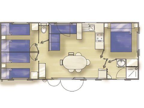 MOBILHOME 6 personnes - Confort (3 chambres)