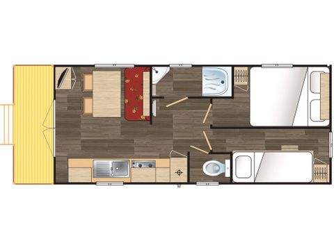 HÉBERGEMENT INSOLITE 4 personnes - Roulotte (2 chambres)