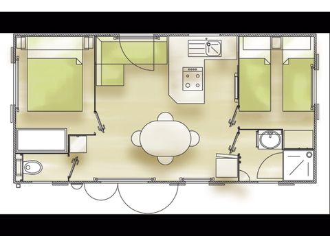 MOBILHOME 4 personnes - Classique (2 chambres)