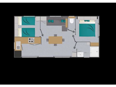 MOBILHOME 6 personnes - Lodge (2 chambres)