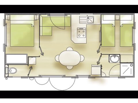 MOBILHOME 6 personnes - Prestige (2 chambres)