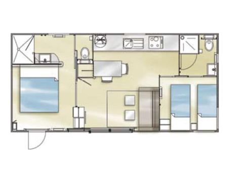 MOBILHOME 4 personnes - Résidence Design 35m² Premium (2 chambres)