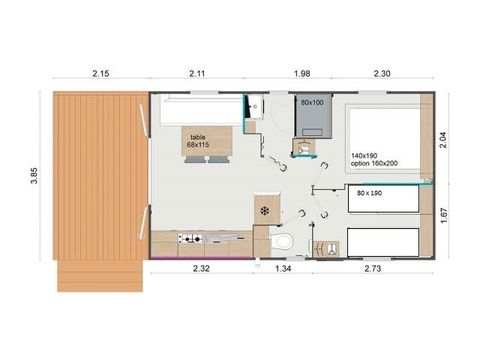 Mobilhome 2 personnes - Vénus Prix