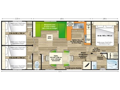 MOBILHOME 6 personnes - 35 m²