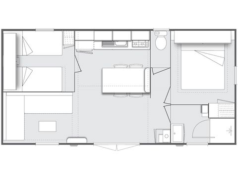 MOBILHOME 5 personnes - FRANTHEOR - O'HARA 784 TV CLIM