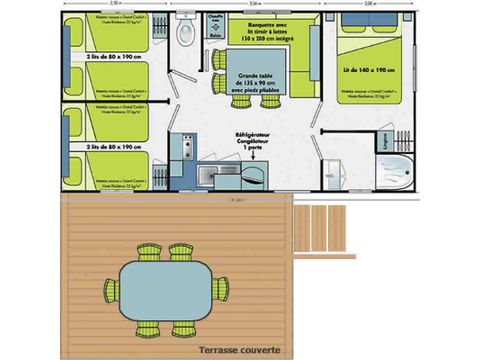 MOBILHOME 6 personnes - FRANTHEOR - RIVIERA 3