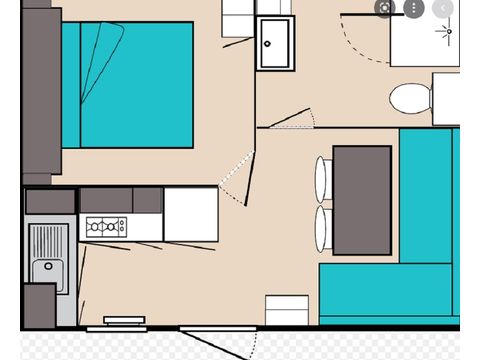 MOBILHOME 2 personnes - MENDIA
