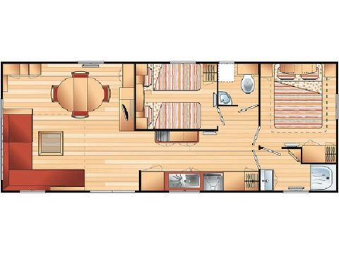Mobilhome 6 personnes - Saphir Panoramique 2 chambres