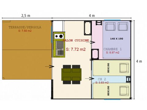 TENTE 4 personnes - 2 chambres