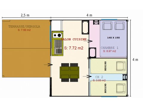 TENTE 4 personnes - 2 chambres