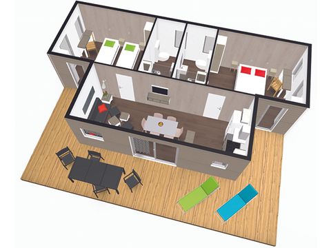 MOBILHOME 4 personnes - Cottage 2 chambres
