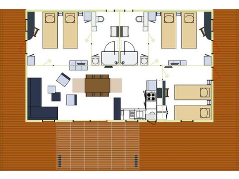 MOBILHOME 6 personnes - Cottage 3 chambres