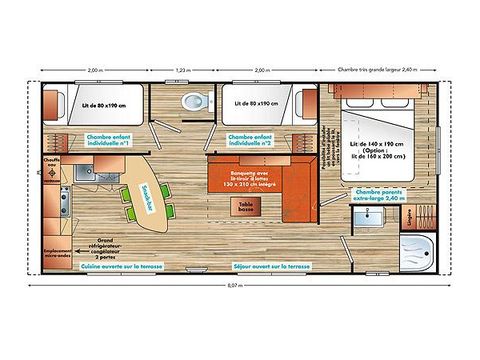 MOBILHOME 6 personnes - VISIO