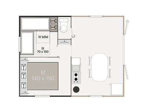 MOBILHOME 5 personnes - ABELIA