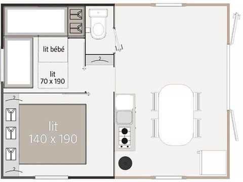 MOBILHOME 5 personnes -  ALTHEA