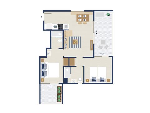 APPARTEMENT 4 personnes - 2 chambres 4 pers.