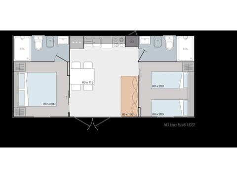MOBILHOME 6 personnes - De Luxe