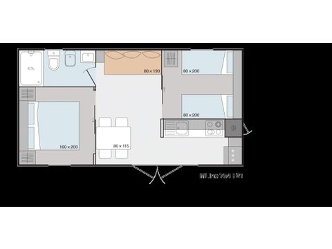 MOBILHOME 6 personnes - Glam (animaux acceptés)