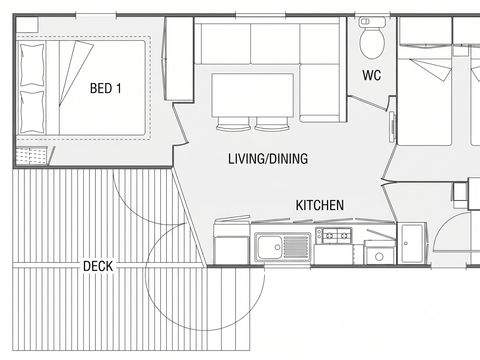 MOBILHOME 4 personnes - OPHEA - 2 chambres