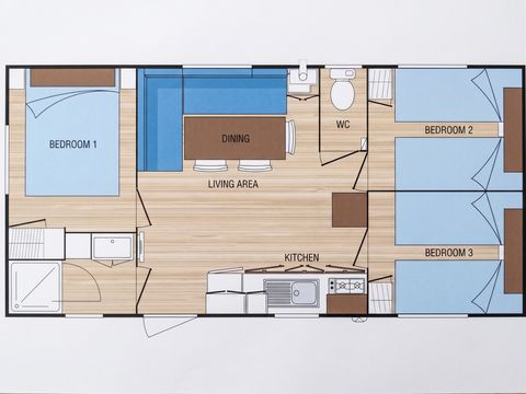 MOBILHOME 6 personnes - OPHEA - 3 chambres