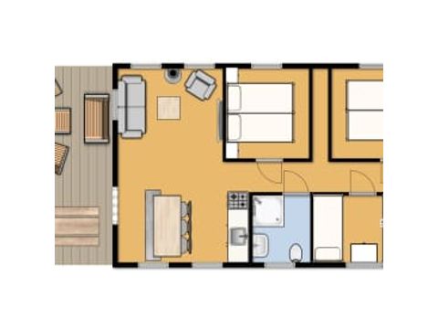 TENTE TOILE ET BOIS 7 personnes - Tente safari de Wold Lodge