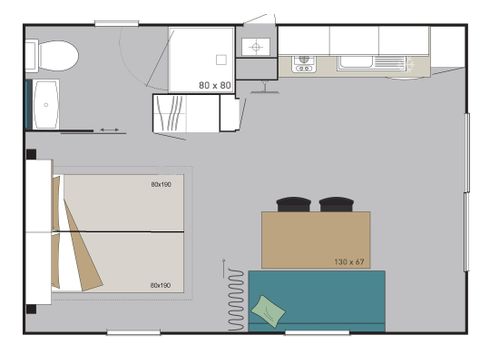 Mobilhome 3 personnes - MINI S