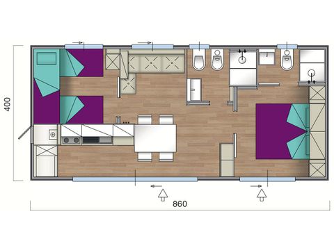 MOBILHOME 5 personnes - Alloro